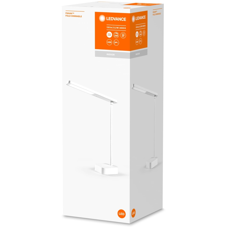 Ledvance - LED Stmívatelná dotyková stolní lampa PANAN LED/5,2W/5V 1200mAh