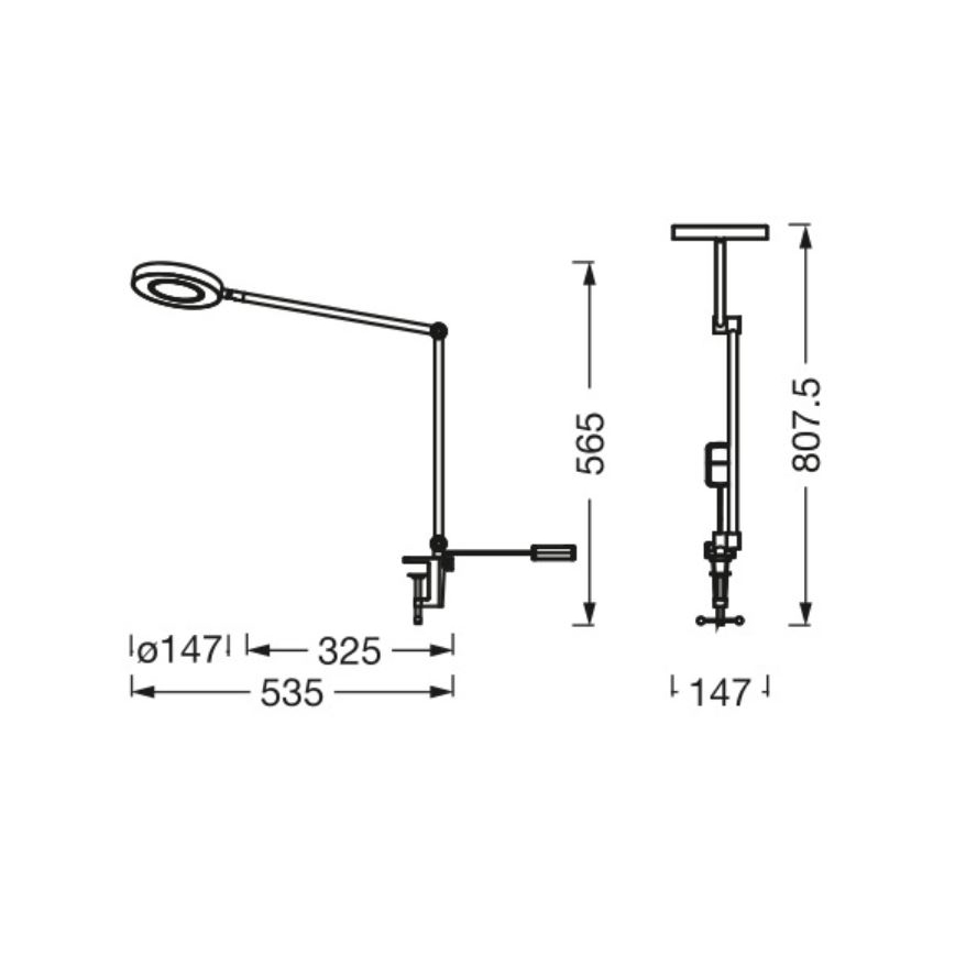 Ledvance - LED Stmívatelná lampa s klipem SUN@HOME LED/15W/230V 2200-5000K CRI 95 Wi-Fi