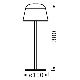 Ledvance - LED Stmívatelná venkovní nabíjecí lampa TABLE LED/2,5W/5V IP54 černá