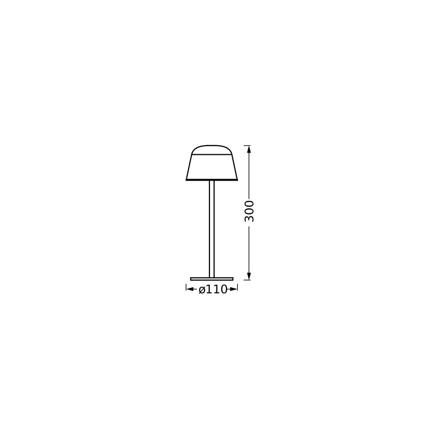 Ledvance - LED Stmívatelná venkovní nabíjecí lampa TABLE LED/2,5W/5V IP54 černá