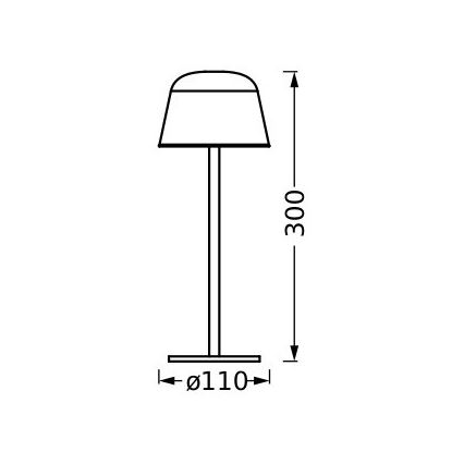 Ledvance - LED Stmívatelná venkovní nabíjecí lampa TABLE LED/2,5W/5V IP54 červená