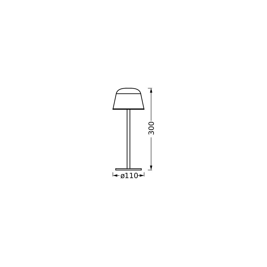 Ledvance - LED Stmívatelná venkovní nabíjecí lampa TABLE LED/2,5W/5V IP54 červená