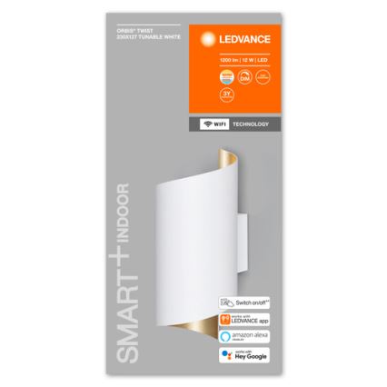 Ledvance - LED Stmívatelné nástěnné svítidlo SMART+ TWIST LED/12W/230V 3000-6500K Wi-Fi bílá