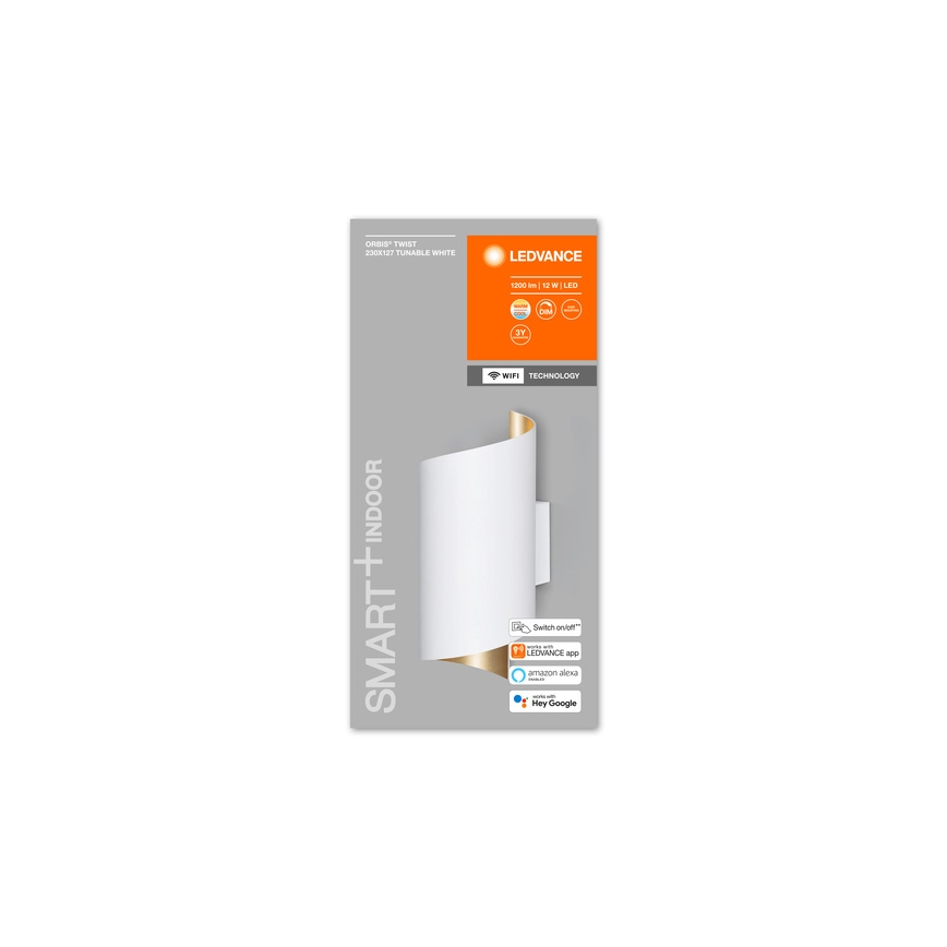 Ledvance - LED Stmívatelné nástěnné svítidlo SMART+ TWIST LED/12W/230V 3000-6500K Wi-Fi bílá