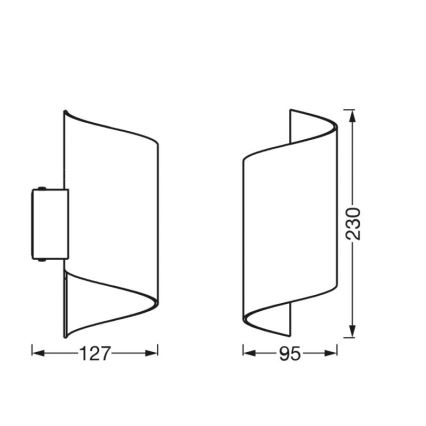 Ledvance - LED Stmívatelné nástěnné svítidlo SMART+ TWIST LED/12W/230V 3000-6500K Wi-Fi bílá