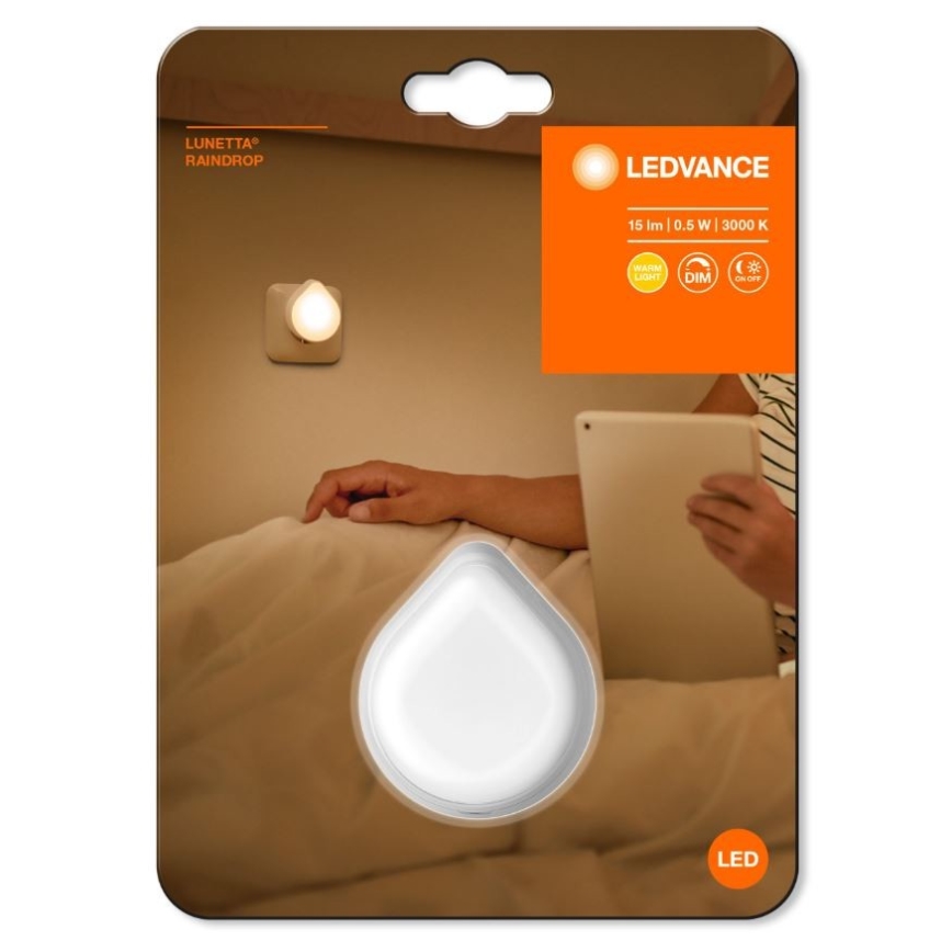 Ledvance - LED Stmívatelné orientační svítidlo do zásuvky LUNETTA LED/0,5W/230V