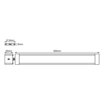 Ledvance - LED Stmívatelné podlinkové svítidlo se senzorem CABINET LED/6W/230V