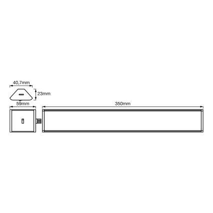 Ledvance - LED Stmívatelné podlinkové svítidlo se senzorem CORNER LED/5W/230V