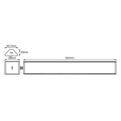 Ledvance - LED Stmívatelné podlinkové svítidlo se senzorem CORNER LED/8W/230V