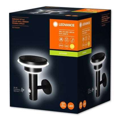 Ledvance - LED Stmívatelné solární svítidlo se senzorem CIRCLE LED/6W/3,2V 2200 mAh IP44