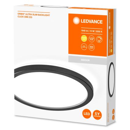 Ledvance - LED Stmívatelné stropní svítidlo ORBIS LED/15W/230V černá