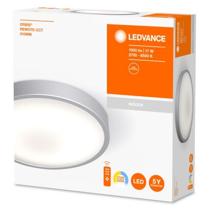 Ledvance - LED Stmívatelné stropní svítidlo ORBIS LED/17W/230V 2700-6500 + dálkové ovládání