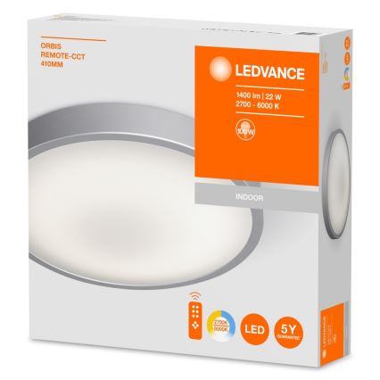 Ledvance - LED Stmívatelné stropní svítidlo ORBIS LED/22W/230V + dálkové ovládání