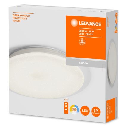 Ledvance - LED Stmívatelné stropní svítidlo ORBIS LED/38W/230V + dálkové ovládání