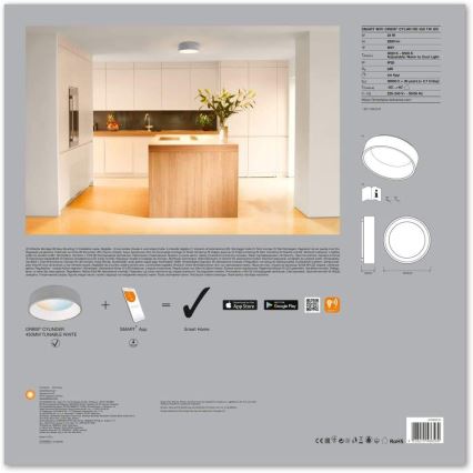 Ledvance - LED Stmívatelné svítidlo SMART+ CYLINDER LED/26W/230V 3000K-6500K Wi-Fi