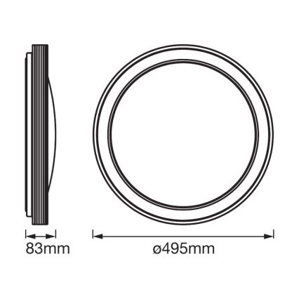 Ledvance - LED Stmívatelné svítidlo SMART+ FRAME LED/32W/230V 3000K-6500K Wi-Fi