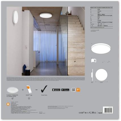 Ledvance - LED Stmívatelné svítidlo SMART+ FRAMELESS LED/28W/230V 3000K-6500K Wi-Fi