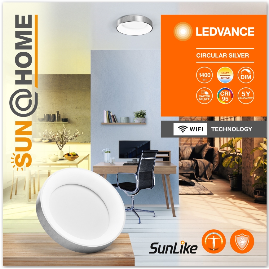 Ledvance-LED Stmívatelné stropní svítidlo SUN@HOME CIRCULAR LED/18,5W/230V Wi-Fi
