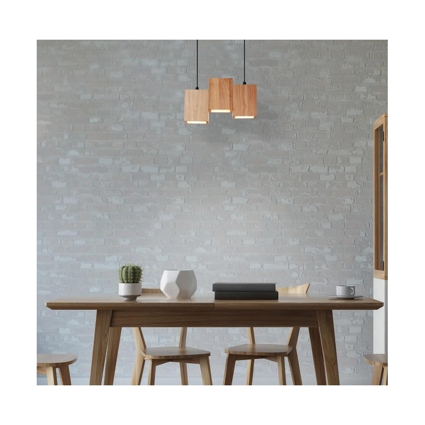 Ledvance - LED Stmívatelný lustr na lanku DECOR WOOD 3xLED/7W/230V Wi-Fi