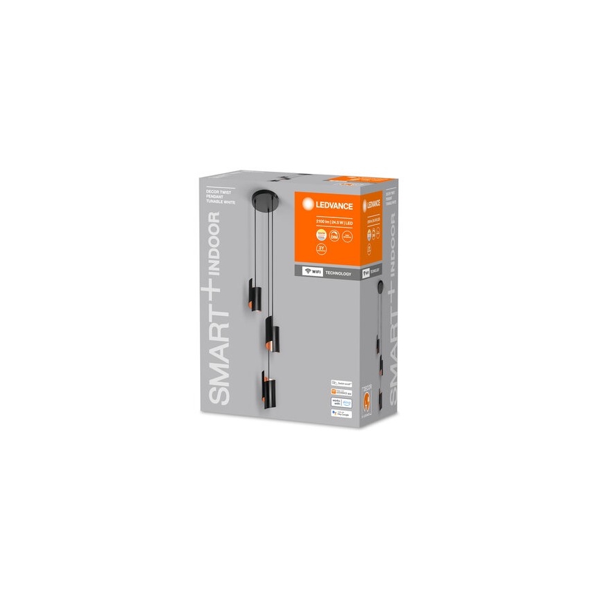 Ledvance - LED Stmívatelný lustr na lanku SMART+ DECOR 3xLED/8W/230V černá Wi-Fi