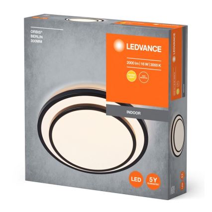 Ledvance - LED Stropní svítidlo ORBIS BERLIN LED/16W/230V černá