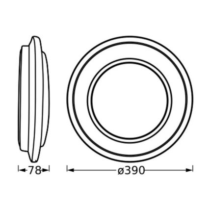 Ledvance - LED Stropní svítidlo ORBIS BERLIN LED/24W/230V černá