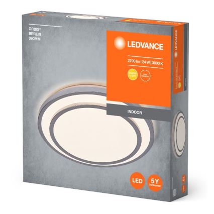 Ledvance - LED Stropní svítidlo ORBIS BERLIN LED/24W/230V pr. 39 cm stříbrná