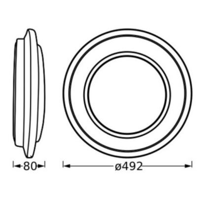 Ledvance - LED Stropní svítidlo ORBIS BERLIN LED/36W/230V černá