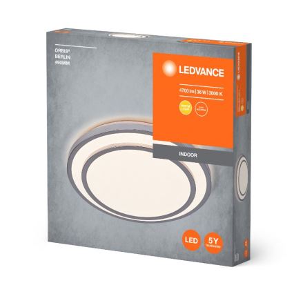 Ledvance - LED Stropní svítidlo ORBIS BERLIN LED/36W/230V stříbrná