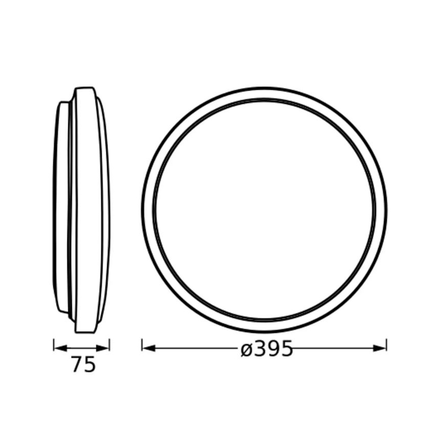 Ledvance - LED Stropní svítidlo ORBIS LONDON LED/24W/230V černá