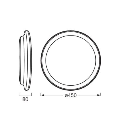 Ledvance - LED Stropní svítidlo ORBIS PEDERSON LED/24W/230V pr. 45 cm bílá