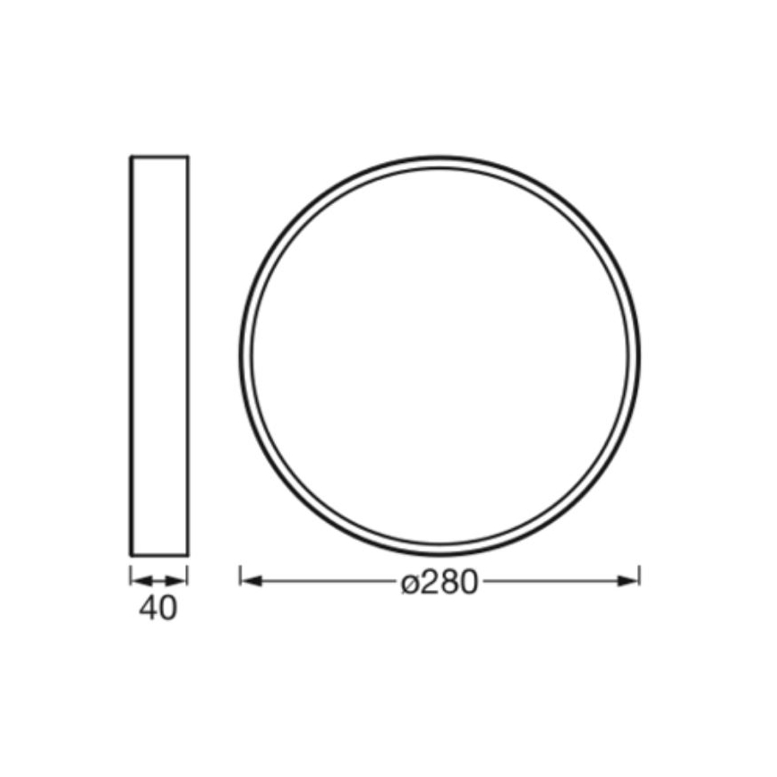 Ledvance - LED Stropní svítidlo ORBIS SLIM LED/20W/230V černá