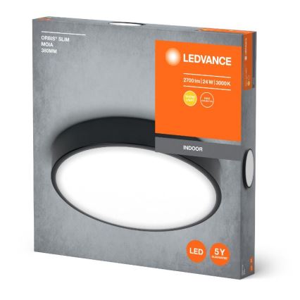 Ledvance - LED Stropní svítidlo ORBIS SLIM LED/24W/230V černá