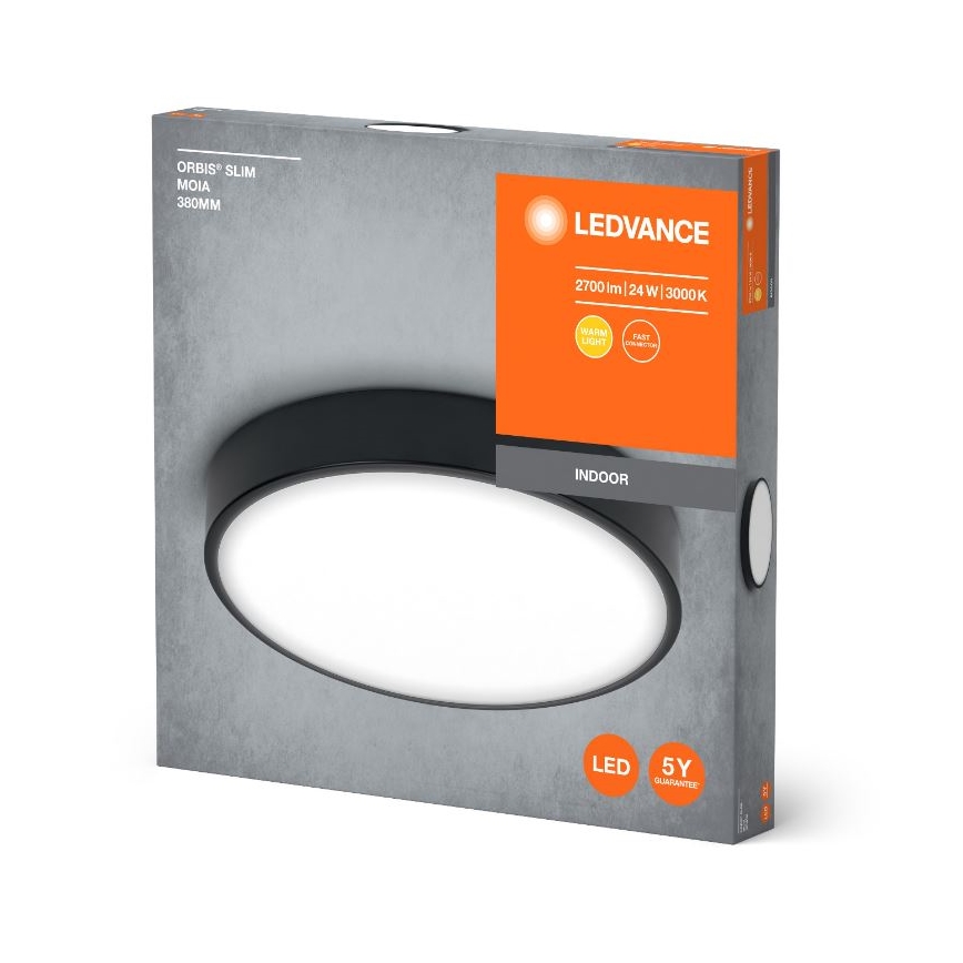 Ledvance - LED Stropní svítidlo ORBIS SLIM LED/24W/230V černá