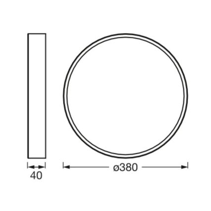 Ledvance - LED Stropní svítidlo ORBIS SLIM LED/24W/230V černá