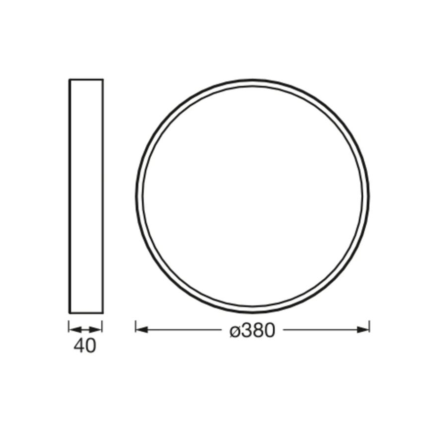 Ledvance - LED Stropní svítidlo ORBIS SLIM LED/24W/230V černá