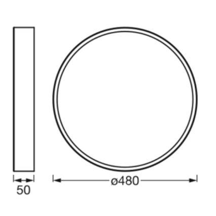 Ledvance - LED Stropní svítidlo ORBIS SLIM LED/36W/230V bílá