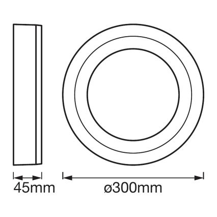 Ledvance - LED Stropní svítidlo ROUND LED/18W/230V pr. 30 cm