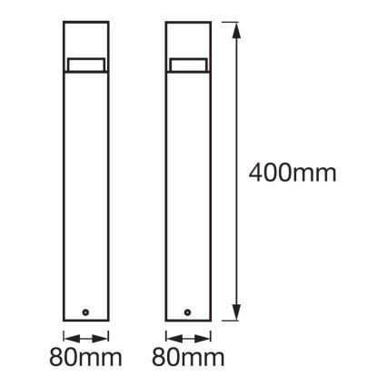 Ledvance - LED Venkovní lampa CRYSTAL 1xLED/4,5W/230V IP44 40 cm