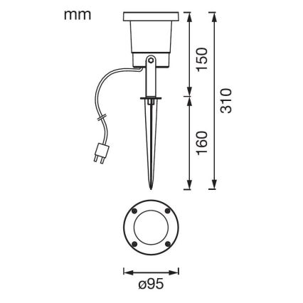 Ledvance - LED Venkovní lampa ENDURA HYBRID NAUT SPIKE LED/2W/12V IP44