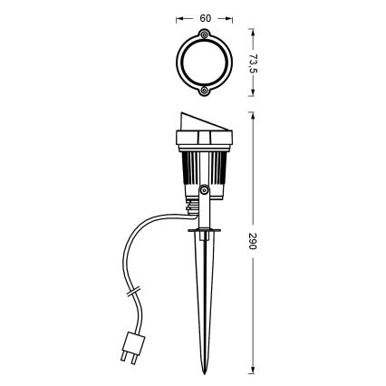 Ledvance - LED Venkovní lampa ENDURA HYBRID SPOT SPIKE LED/1W/12V IP44