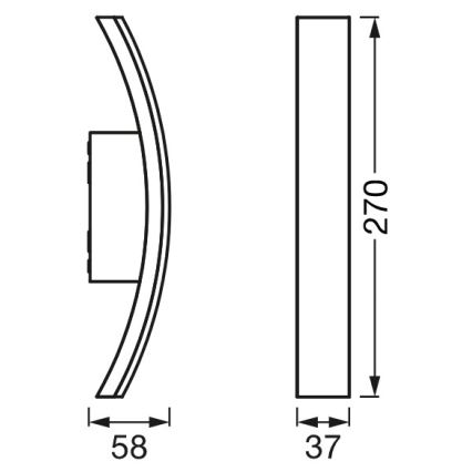 Ledvance - LED Venkovní nástěnné svítidlo BOW LED/7W/230V IP54