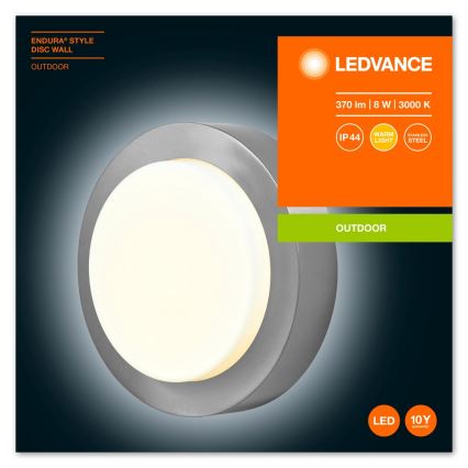 Ledvance - LED Venkovní nástěnné svítidlo DISC LED/8W/230V IP44