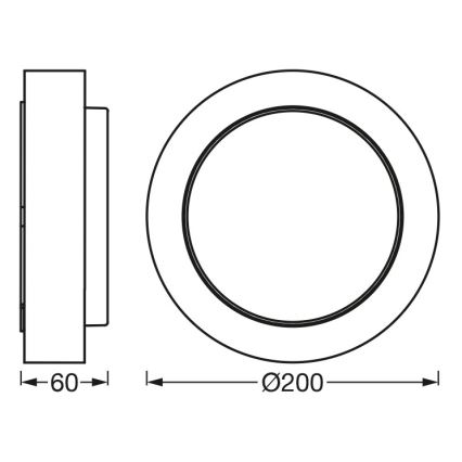 Ledvance - LED Venkovní nástěnné svítidlo DISC LED/8W/230V IP44
