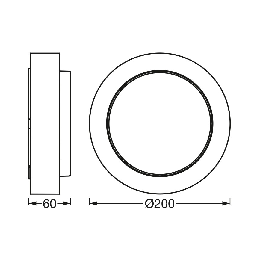 Ledvance - LED Venkovní nástěnné svítidlo DISC LED/8W/230V IP44