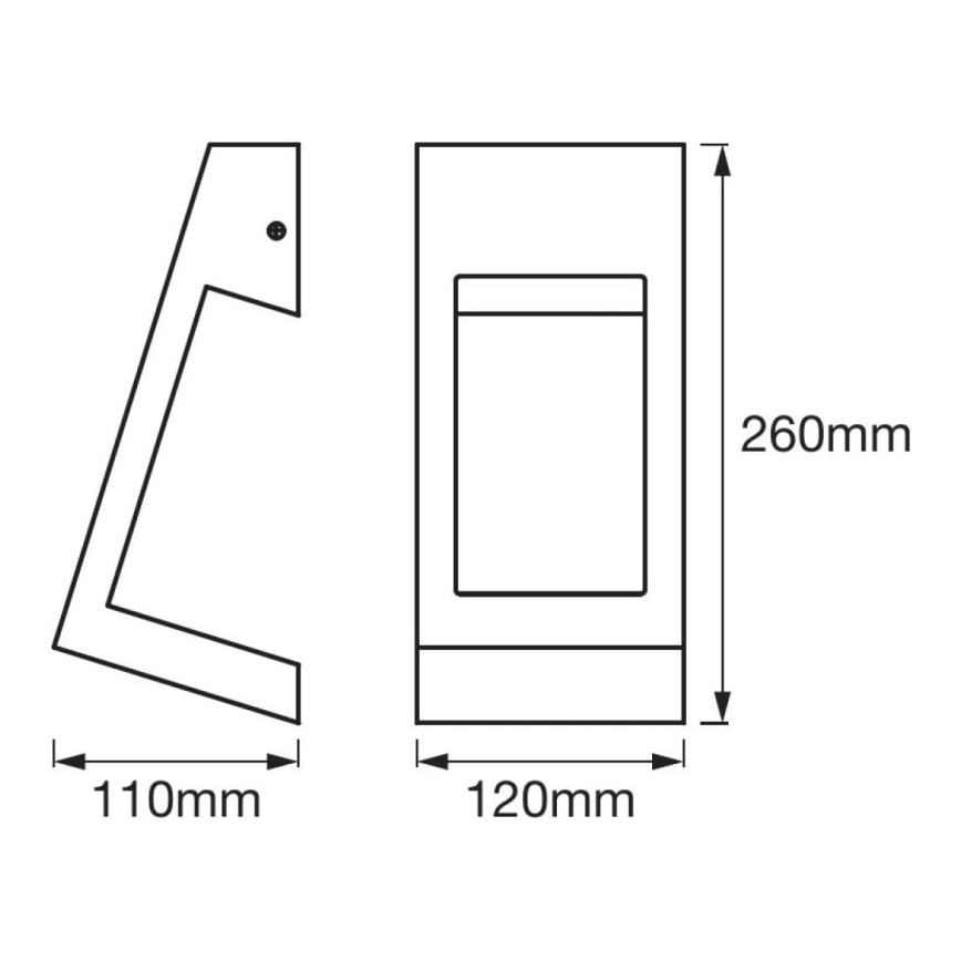 Ledvance - LED Venkovní nástěnné svítidlo EDGE LED/7W/230V IP44