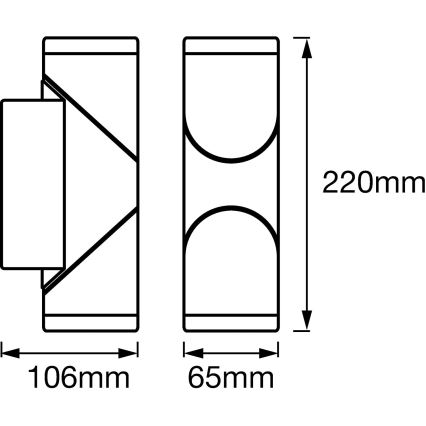 Ledvance - LED Venkovní nástěnné svítidlo ENDURA 2xLED/13W/230V IP44