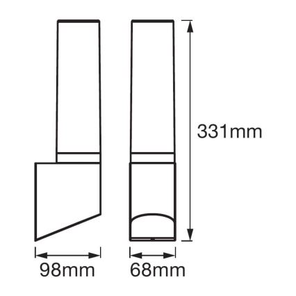 Ledvance - LED Venkovní nástěnné svítidlo FLARE 1xLED/7W/230V IP44