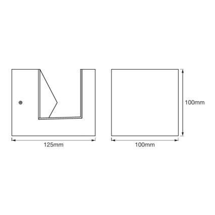 Ledvance - LED Venkovní nástěnné svítidlo PYRAMID LED/9W/230V IP44