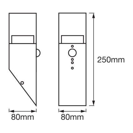 Ledvance - LED Venkovní nástěnné svítidlo se senzorem CRYSTAL 1xLED/5W/230V IP44